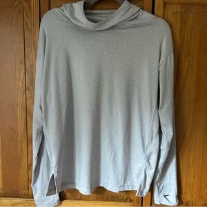 Athleta Uptempo Hoodie Sweatshirt in Heather Gray